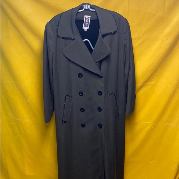 Zelda Long Dark Green Coat Size S - Picture 1 of 6